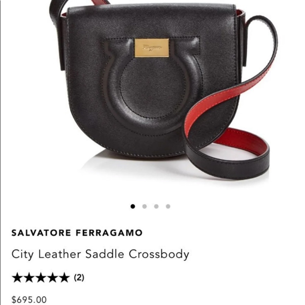 Salvator Ferragamo black messenger bag